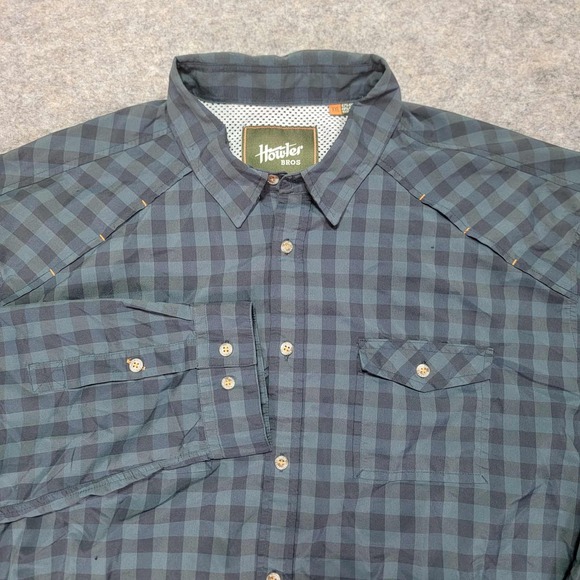 Howler Bros XXL Plaid Shirt Long Sleeve Button Up Nylon Blend Menswear - Picture 1 of 7